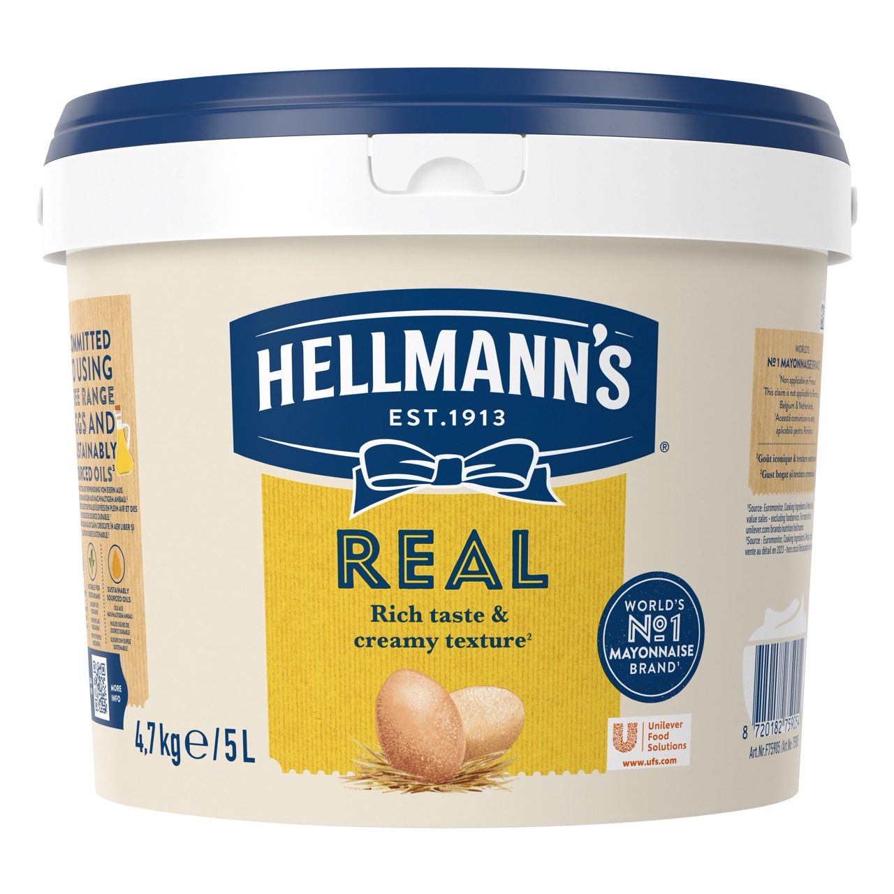 Hellmann's Sos de Maioneza Real 5L - Retetele au nevoie de sosuri cu o consistenta potrivita.